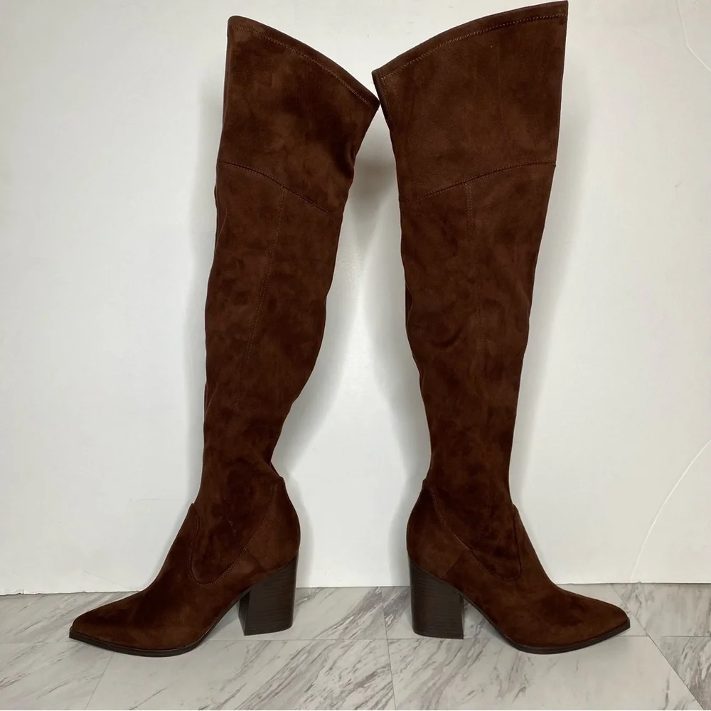 Marc Fisher Onyse Brown Over The Knee Boot 9M